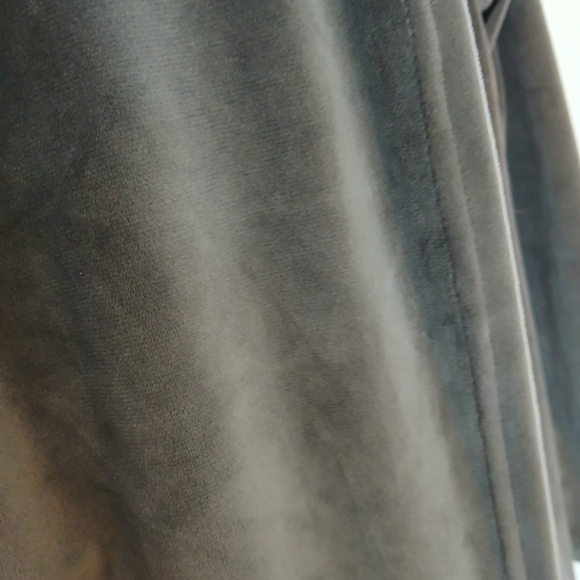 Gray Long Velour Open Robe - Picture 2 of 3